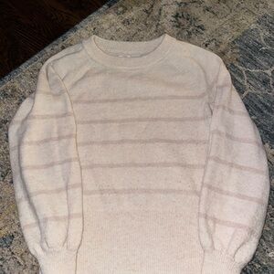 LC Lauren Conrad Striped Cream Sweater